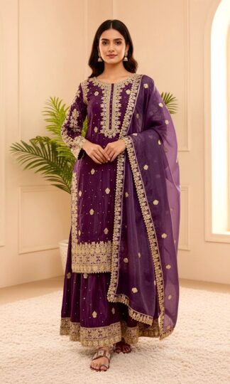 SRK 5314 NATURAL CREP SILK SINGLE PIECE PLAZZO SUITS ONLINESRK 5314 NATURAL CREP SILK SINGLE PIECE PLAZZO SUITS ONLINE