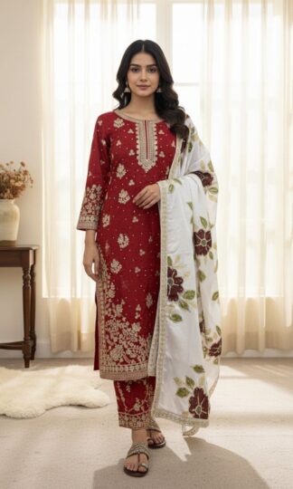 SRK 5314 RED SILK DESIGNER SINGLE PIECE SALWAR SUITS ONLINESRK 5314 RED SILK DESIGNER SINGLE PIECE SALWAR SUITS ONLINE