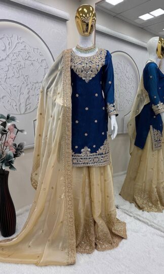 SSC 679 BLUE SHARARA WHOLESALE SURATSSC 679 BLUE SHARARA WHOLESALE SURAT