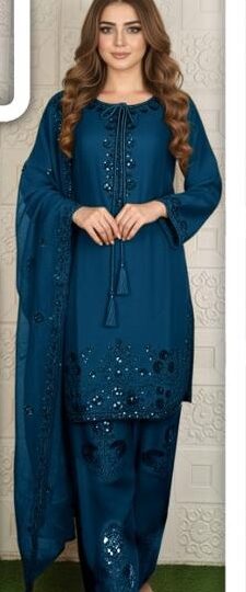 LAXURIA 1578 NEVY BLUE PAKISTANI KURTI IN SINGLE PIECELAXURIA 1578 NEVY BLUE PAKISTANI KURTI IN SINGLE PIECE