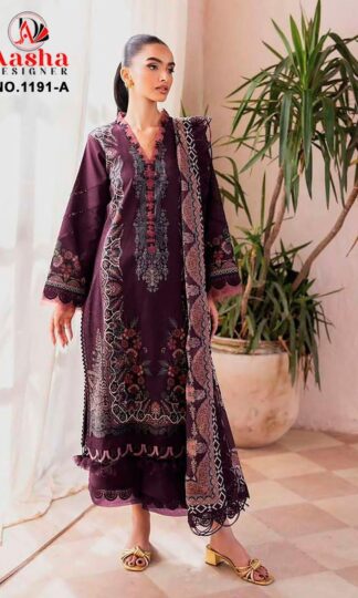 AASHA DESIGNER 1191 A PAKISTANI SUITS IN SINGLE PIECEAASHA DESIGNER 1191 A PAKISTANI SUITS IN SINGLE PIECE
