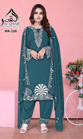 AL QASR MA 220 PEOCOCK BLUE DESIGNER PAKISTANI KURTIAL QASR MA 220 PEOCOCK BLUE DESIGNER PAKISTANI KURTI