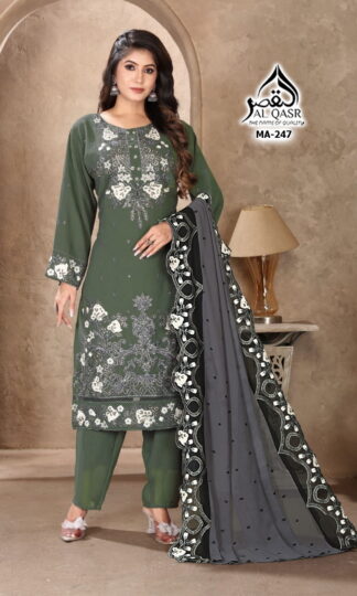 AL QASR MA 247 GREEN READYMADE KURTI DESIGNAL QASR MA 247 GREEN READYMADE KURTI DESIGN