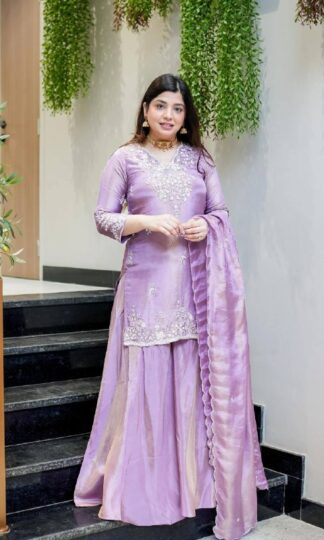 BE 437 EMBROIDERED KURTA PLAZZO PAIR WITH DUPATTABE 437 EMBROIDERED KURTA PLAZZO PAIR WITH DUPATTA