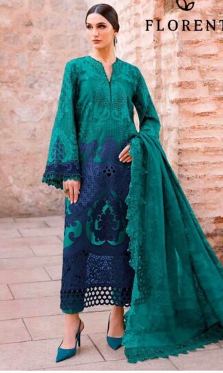 FLORENT 1054 E MARIA B PREMIUM EMBROIDERED 25-2 SUIT WITH PRICEFLORENT 1054 E MARIA B PREMIUM EMBROIDERED 25-2 SUIT WITH PRICE