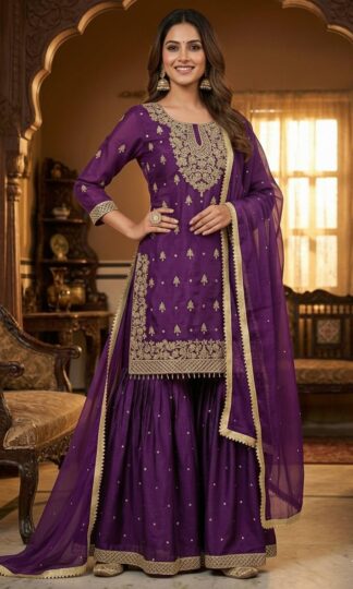 JL 1055 PURPLE SHARARA SET AT BEST PRICE IN SURATJL 1055 PURPLE SHARARA SET AT BEST PRICE IN SURAT