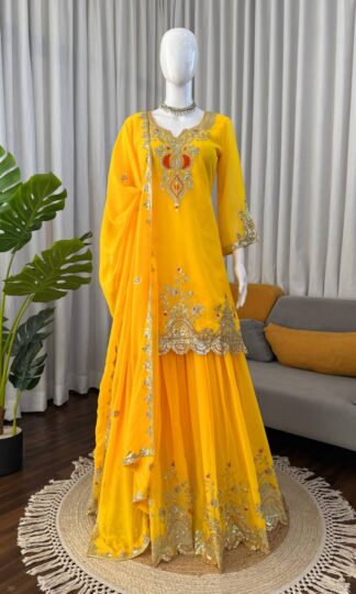 KD 1542 HALDI CEREMONY SHARARA SUITS PARTY WEAR ONLINE WHOLESALEKD 1542 SHARARA SUITS PARTY WEAR ONLINE WHOLESALE
