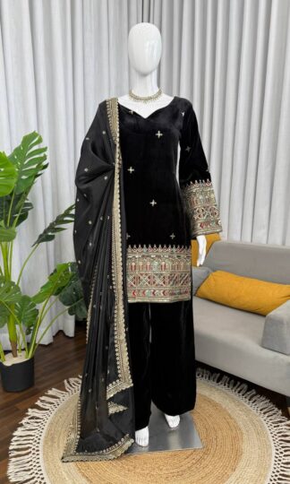 KD 1571 BLACK PREMIUM FABRIC TOP PLAZZO PENT SET FOR WOMENKD 1571 BLACK PREMIUM FABRIC TOP PLAZZO PENT SET FOR WOMEN