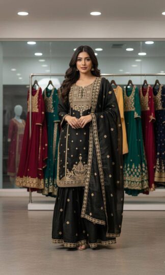 LG 2056 BLACK PAKISTANI SUITS FOR RAMADAN SPECIALLG 2056 BLACK PAKISTANI SUITS FOR RAMADAN SPECIAL