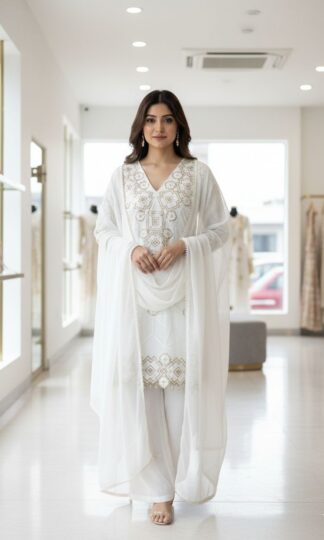 LG 2063 OFF WHITE EID SPECIAL TOP PLAZZO & DUPATTA ONLINELG 2063 OFF WHITE EID SPECIAL TOP PLAZZO & DUPATTA ONLINE