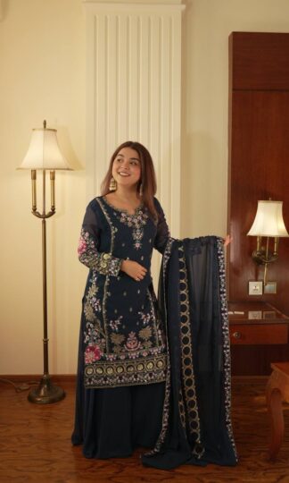 LOOMEERA LM 13 PEOCOCK BLUE EID COLLECTION KURTI SET ONLINELOOMEERA LM 13 PEOCOCK BLUE EID COLLECTION KURTI SET ONLINE