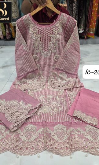 BIN SAEED IC 204 PINK PAKISTANI KURTI  IN SINGLE PIECEBIN SAEED IC 204 PINK PAKISTANI KURTI IN SINGLE PIECE