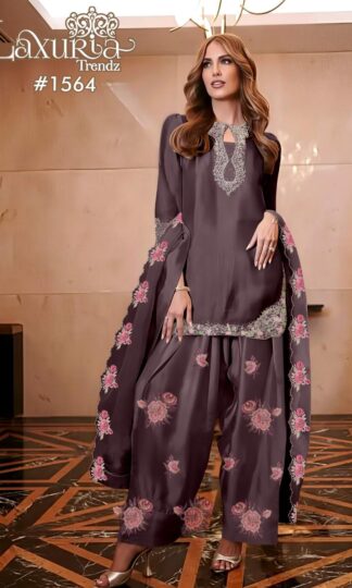 LAXURIA 1564 CHOCOLATE FARSHI PAKISTANI READYMADE KURTI DESIGNLAXURIA 1564 CHOCOLATE FARSHI PAKISTANI READYMADE KURTI DESIGN