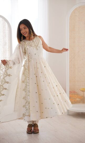 JF 038 OFF WHITE DESIGNER ANARKALI GOWN FOR WOMEN ONLINE SHOPPINGJF 038 OFF WHITE DESIGNER ANARKALI GOWN FOR WOMEN ONLINE SHOPPING