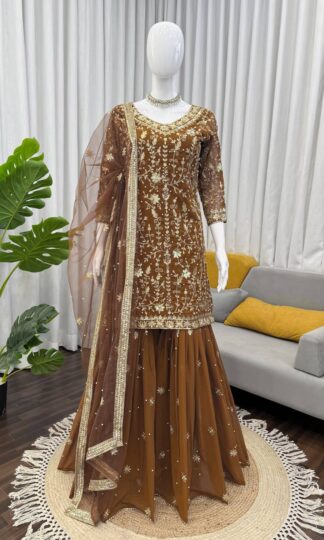 KD 1538 DESIGNER SHARARA SUITS WITH PREMIUM FABRICKD 1538 DESIGNER SHARARA SUITS WITH PREMIUM FABRIC