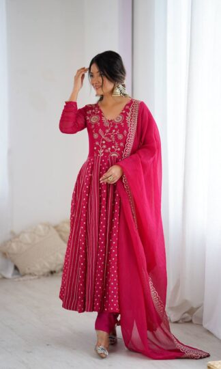 SRK 5293 RANI PINK DESIGNER ANARKALI SUIT WITH DUPATTA ONLINESRK 5293 RANI PINK DESIGNER ANARKALI SUIT WITH DUPATTA ONLINE
