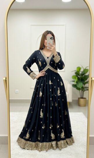 STUDIO DESIGNER SD 2002 ALIYA CUT GOWN PENT & DUPATTASTUDIO DESIGNER SD 2002 ALIYA CUT GOWN PENT & DUPATTA