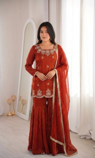 ZSR 3166 TOP PLAZZO SUITS DESIGN FOR GIRLZSR 3166 TOP PLAZZO SUITS DESIGN FOR GIRL