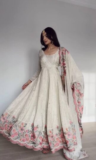 RTC 5873 WHITE LATEST GOWN COLECTION WHOLESALERTC 5873 WHITE LATEST GOWN COLECTION WHOLESALE