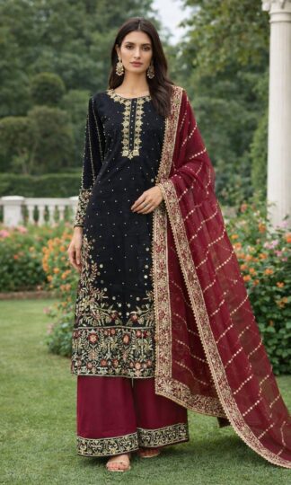DHK 1328 BLACK TOP PALZZO DUPATTA SET ONLINEDHK 1328 BLACKTOP PALZZO DUPATTA SET ONLINE