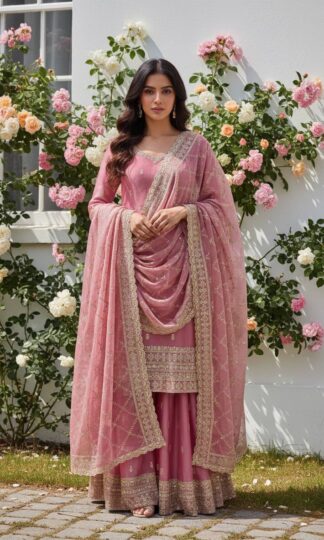 DHK 1374 DESIGNER PAKISTANI TOP PALZZO WITH DUPATTA SETDHK 1374 DESIGNER PAKISTANI TOP PALZZO WITH DUPATTA SET