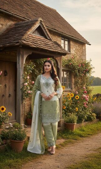 DHK 1387 PAKISTANI STYLE TOP PENT WITH DUPATTA SETDHK 1387 PAKISTANI STYLE TOP PENT WITH DUPATTA SET