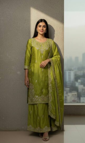 LC 1455 GREEN PAKISTANI KURTI PALZZO SET FOR EID COLLECTIONLC 1455 GREEN PAKISTANI KURTI PALZZO SET FOR EID COLLECTION