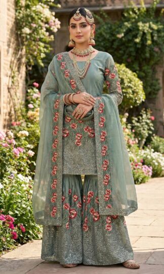NSR 887 PAKISTANI SHARARA SUITS PURE FENDY SILK ONLINENSR 887 PAKISTANI SHARARA SUITS PURE FENDY SILK ONLINE
