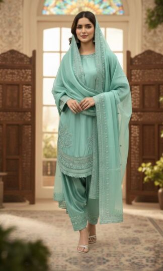 PD 1143 DESIGNER TOP PALZZO DUPATTA SET FOR EID COLLECTIONPD 1143 DESIGNER TOP PALZZO DUPATTA SET FOR EID COLLECTION