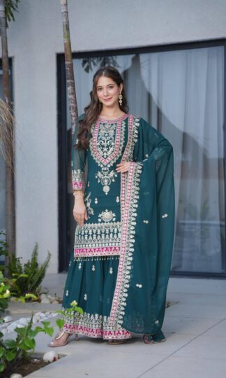 ZB 5065 PAKISTANI TOP PALZZO WITH DUPATTA SETZB 5065 PAKISTANI TOP PALZZO WITH DUPATTA SET
