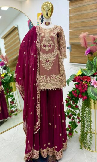ZC 8012 PAKISTANI STYLE TOP PLAZZO DUPATTA SET ONLINEZC 8012 PAKISTANI STYLE TOP PLAZZO DUPATTA SET ONLINE