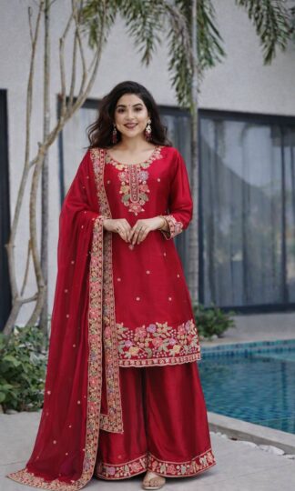 ZC 8012 RED LATEST TOP PALZZO DUPATTA SET ONLINE SHOPPINGZC 8012 RED LATEST TOP PALZZO DUPATTA SET ONLINE SHOPPING