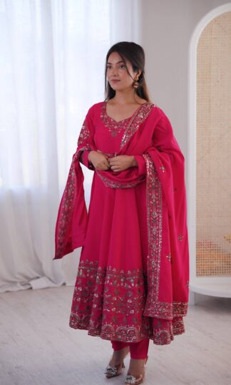 ZF 5016 RANI PINK ANARKALI GOWN WITH DUPATTA ONLINE SHOPPINGZF 5016 RANI PINK ANARKALI GOWN WITH DUPATTA ONLINE SHOPPING