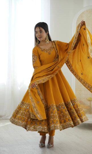 ZF 5016 YELLOW ANARKALI GOWN ONLINE SHOPPINGZF 5016 YELLOW ANARKALI GOWN ONLINE SHOPPING
