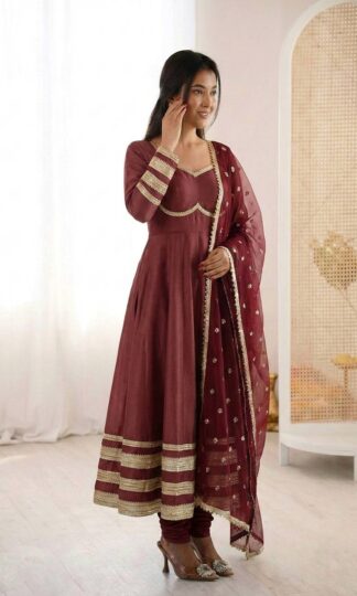 ZF 5017 DESIGNER ANARKALI GOWN WITH DUPATTA SETZF 5017 DESIGNER ANARKALI GOWN WITH DUPATTA SET