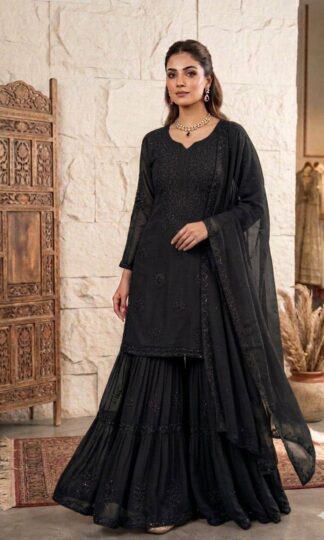 BE 456 DESIGNER PARTY WEAR SHARARA SUITS WHOLESALE IN SURATBE 456 DESIGNER PARTY WEAR SHARARA SUITS WHOLESALE IN SURAT