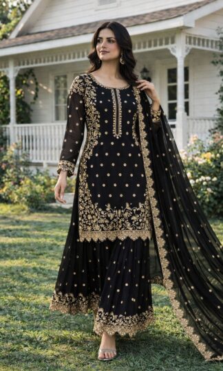 HK 1713 LUXURY PARTY WEAR TOP PLAZZO WITH DUPATTAHK 1713 LUXURY PARTY WEAR TOP PLAZZO WITH DUPATTA