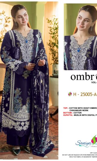 SANIYA TRENDZ H 25005 A OMBRE VOL 25 CHIKANKARI PAKISTANI SUITS ONLINESANIYA TRENDZ H 25005 OMBRE VOL 25 CHIKANKARI PAKISTANI SUITS ONLINE