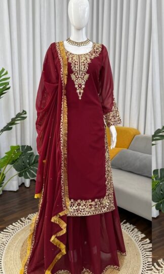 KD 1599 DESIGNER PAKISTANI TOP PLAZZO WITH DUPATTA INDIAKD 1599 DESIGNER PAKISTANI TOP PLAZZO WITH DUPATTA INDIA