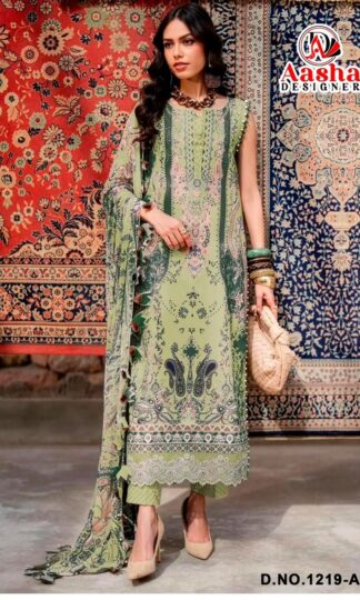 AASHA DESIGNER 1219 A COTTON SUITSAASHA DESIGNER 1219 A COTTON SUITS