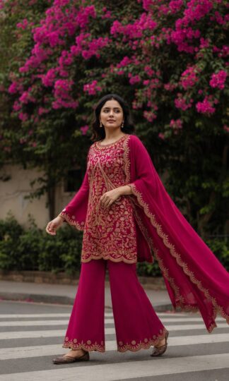 LC 1474 PAKISTANI DESIGNER KURTI & PLAZZO SET FOR WOMENLC 1474 PAKISTANI DESIGNER KURTI & PLAZZO SET FOR WOMEN