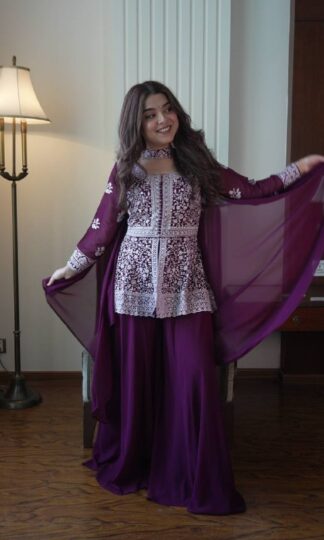 LOOMEERA LM 14 WINE TOP WITH PALAZZO SET ONLINE WHOLESALE AT BEST PRICELOOMEERA LM 14 WINE TOP WITH PALAZZO SET ONLINE WHOLESALE AT BEST PRICE