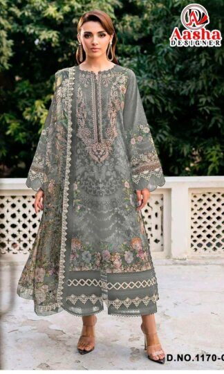 AASHA DESIGNER 1170 C LATEST PAKISTANI SUITS WHOLESALERAASHA DESIGNER 1170 C LATEST PAKISTANI SUITS WHOLESALER