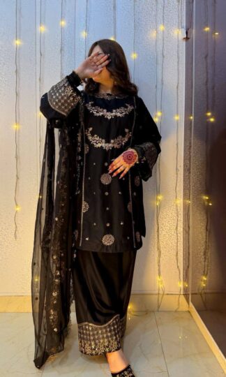 LC 1471 BLACK PAKISTANI CORD SET ONLINE COLLECTIONLC 1471 BLACK PAKISTANI CORD SET ONLINE COLLECTION