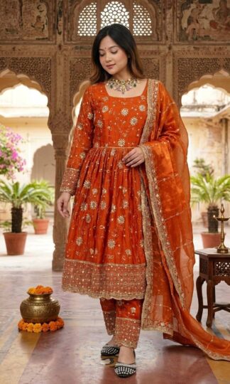 MF 507 PARTY WEAR LOOK TOP GOWN PENT WITH DUPATTA SET ONLINEMF 507 PARTY WEAR LOOK TOP GOWN PENT WITH DUPATTA SET ONLINE