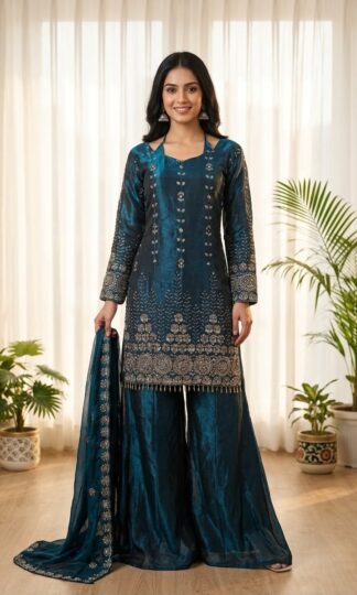 ST 1188 ORIGINAL KURTI PLAZZO & DUPATTA WHOLESALEST 1188 ORIGINAL KURTI PLAZZO & DUPATTA WHOLESALE