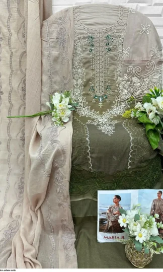FLORENT 1089 E MARIA  B PREMIUM EMBROIDERED 25-2 PAKISTANI SUITSFLORENT 1089 E MARIA B PREMIUM EMBROIDERED 25-2 PAKISTANI SUITS