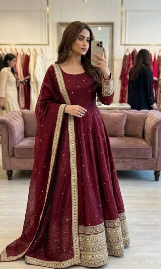FD 802 READY MADE PARTY WEAR ANARKALI GOWN WITH PRICEFD 802 READY MADE PARTY WEAR ANARKALI GOWN WITH PRICE