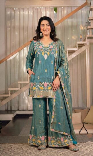 MT 4027 DESIGNER TOP PLAZZO SET MANUFACTURER SURATMT 4027 DESIGNER TOP PLAZZO SET MANUFACTURER SURAT