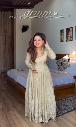 WW 1253 DESIGN CHINON SILK GOWN ONLINE WHOLESALE SURATWW 1253 DESIGN CHINON SILK GOWN ONLINE WHOLESALE SURAT